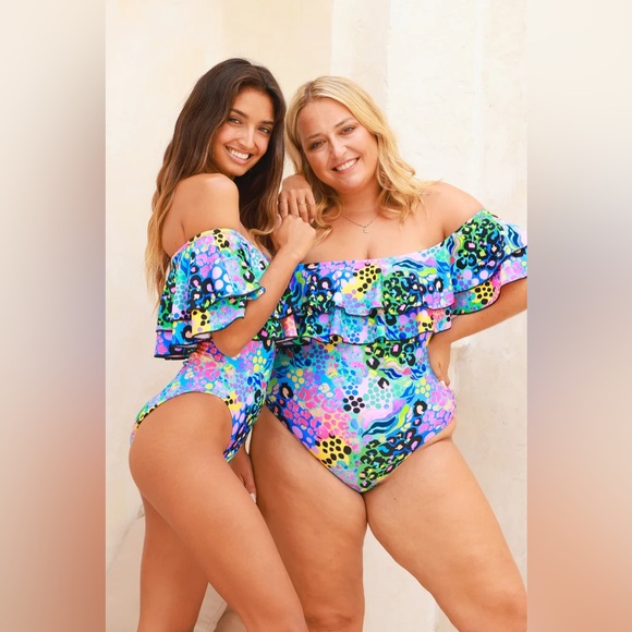 Infamous Swim x Kasey Rainbow Miranda One Piece Bathing Suit in Electric Leopard - Picture 5 of 11